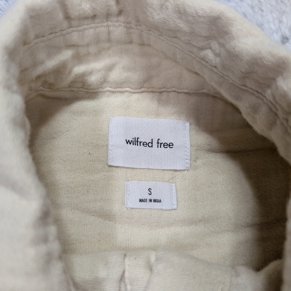 Wilfred Shirt Womens S Yellow Button Up Oversized Sail Boyfriend Cotton Gauze - Picture 7 of 10